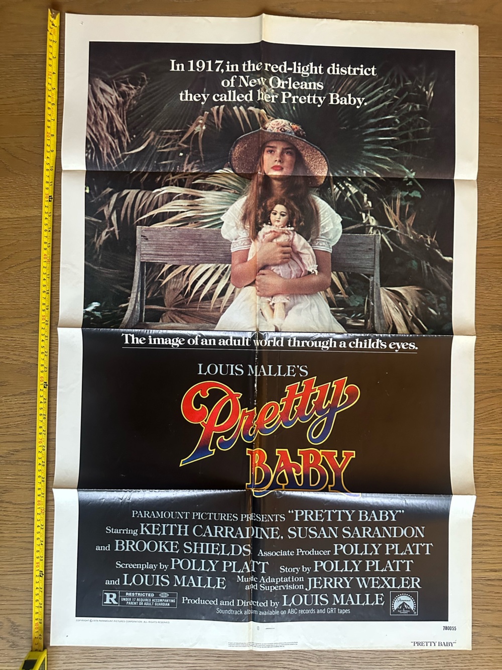 Original 1978 Pretty Baby Movie Poster One Sheet Brooke Shields NSS 780035